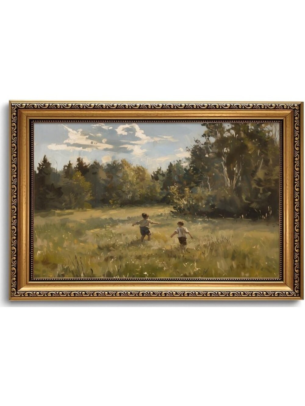 Chic Vintage Gold Framed Cottage Core Wall Art | French Country Decor Accent